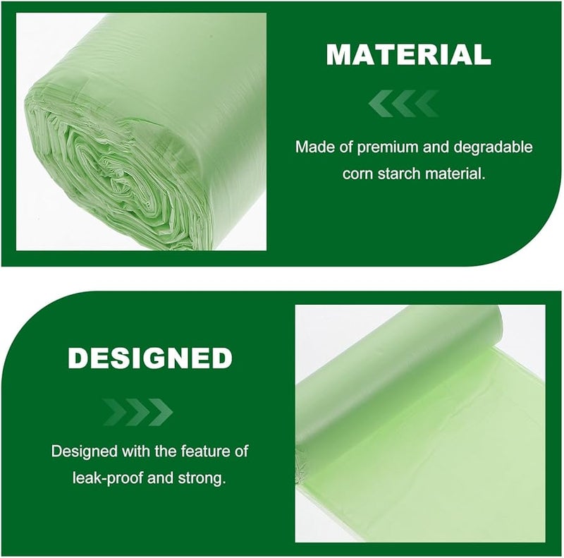 Biodegradable Compost Garbage Bags 100Pcs 50X60Cm Cornstarch Eco Friendly Trash Bags - Image 5